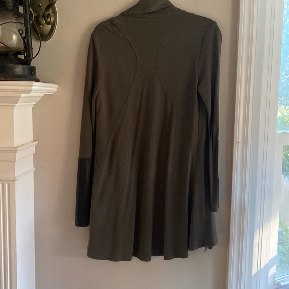 Drape Leather Patch Jacket - image 4